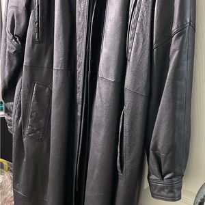 Franklin Allen Long Leather Coat
